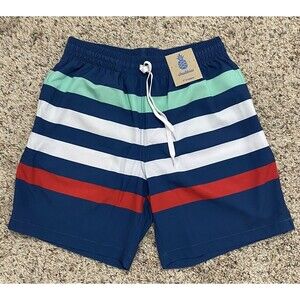 New Chubbies The Me Likey The Stripey 7” Classic Swim Trunks￼ Small Short Pocket